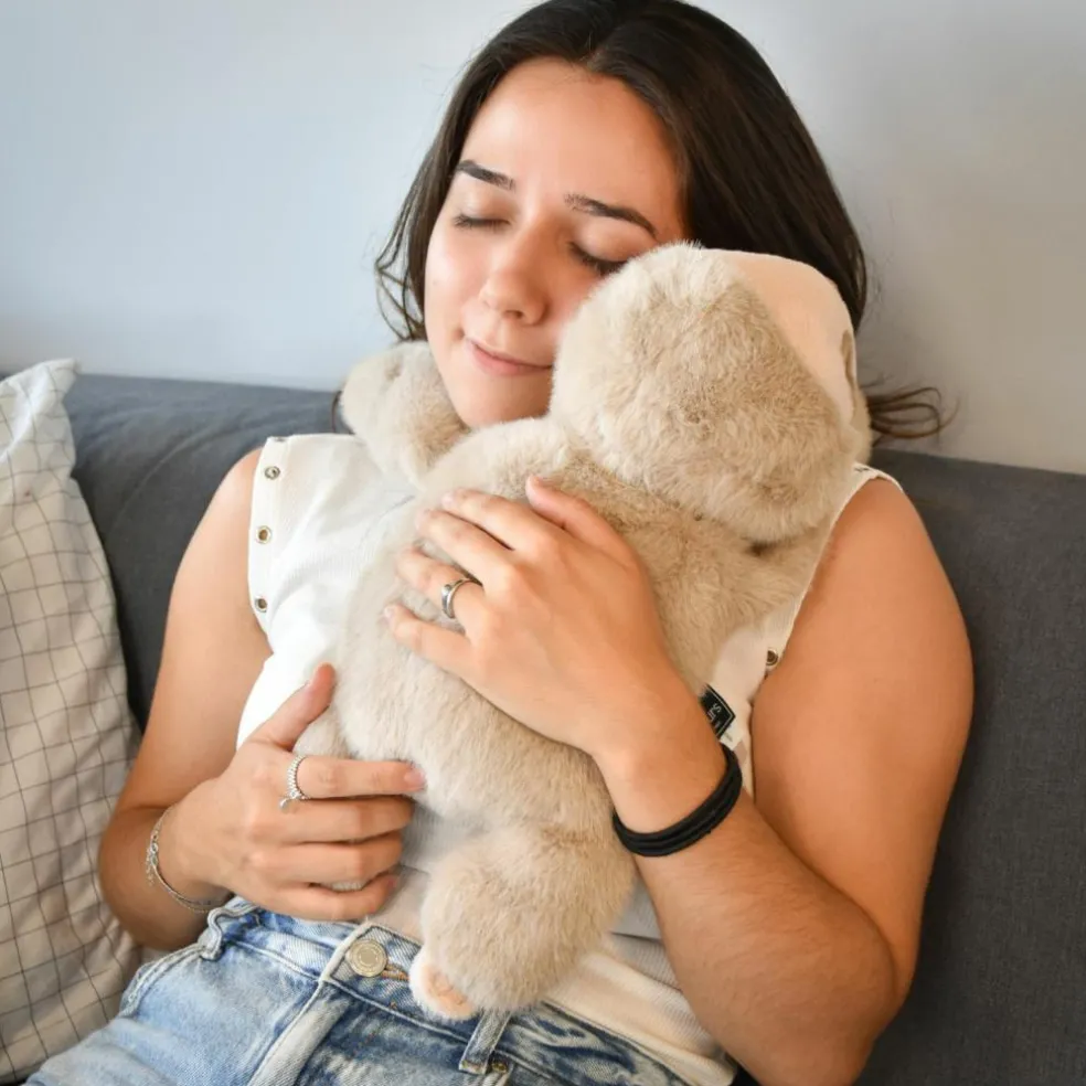 Peluche paresseux marron lesté PODCOLL (40 cm)