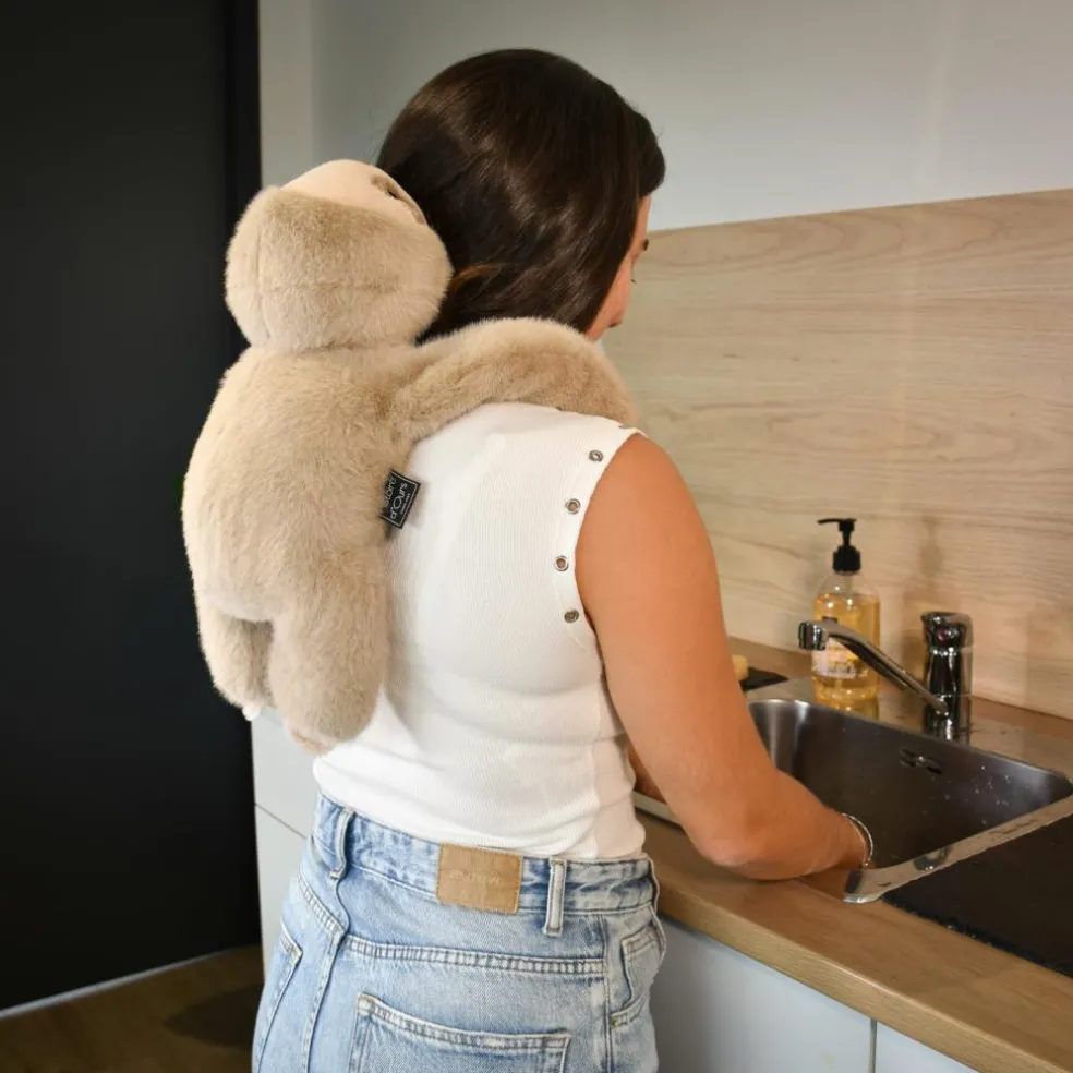 Peluche paresseux marron lesté PODCOLL (40 cm)