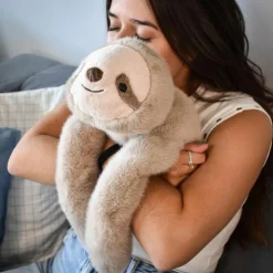 Peluche paresseux marron lesté PODCOLL (40 cm)