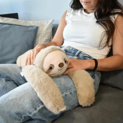 Peluche paresseux marron lesté PODCOLL (40 cm)