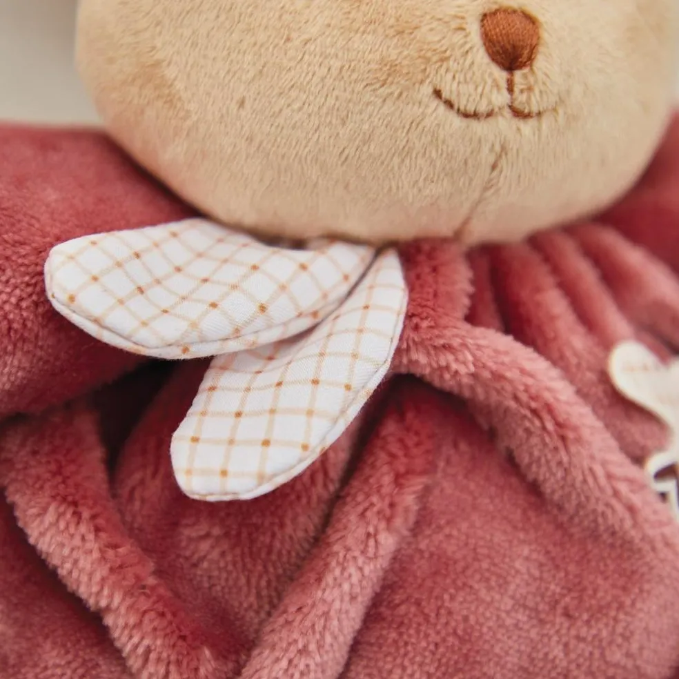 Peluche Patapouf Lapin bordeaux (17 cm)