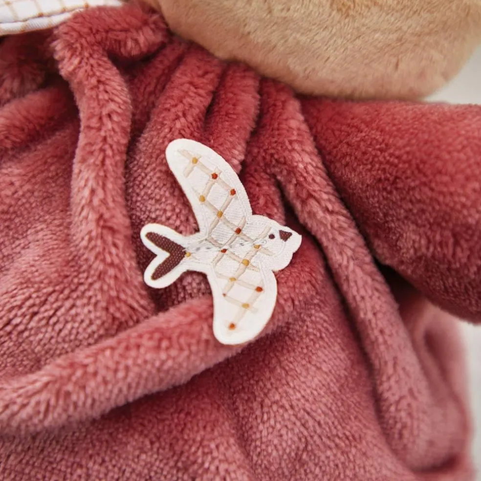 Peluche Patapouf Lapin bordeaux (17 cm)