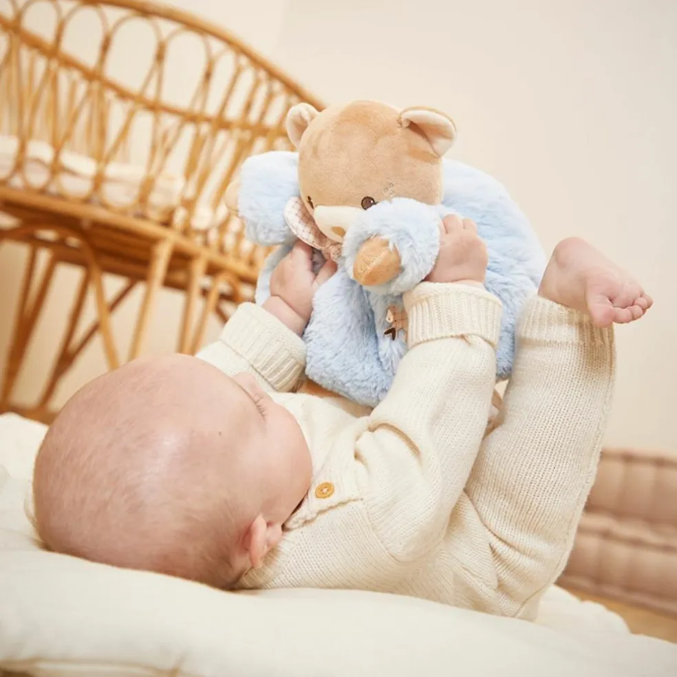 Peluche Patapouf Ours bleu (25 cm)