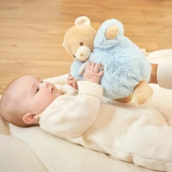 Peluche Patapouf Ours bleu (25 cm)