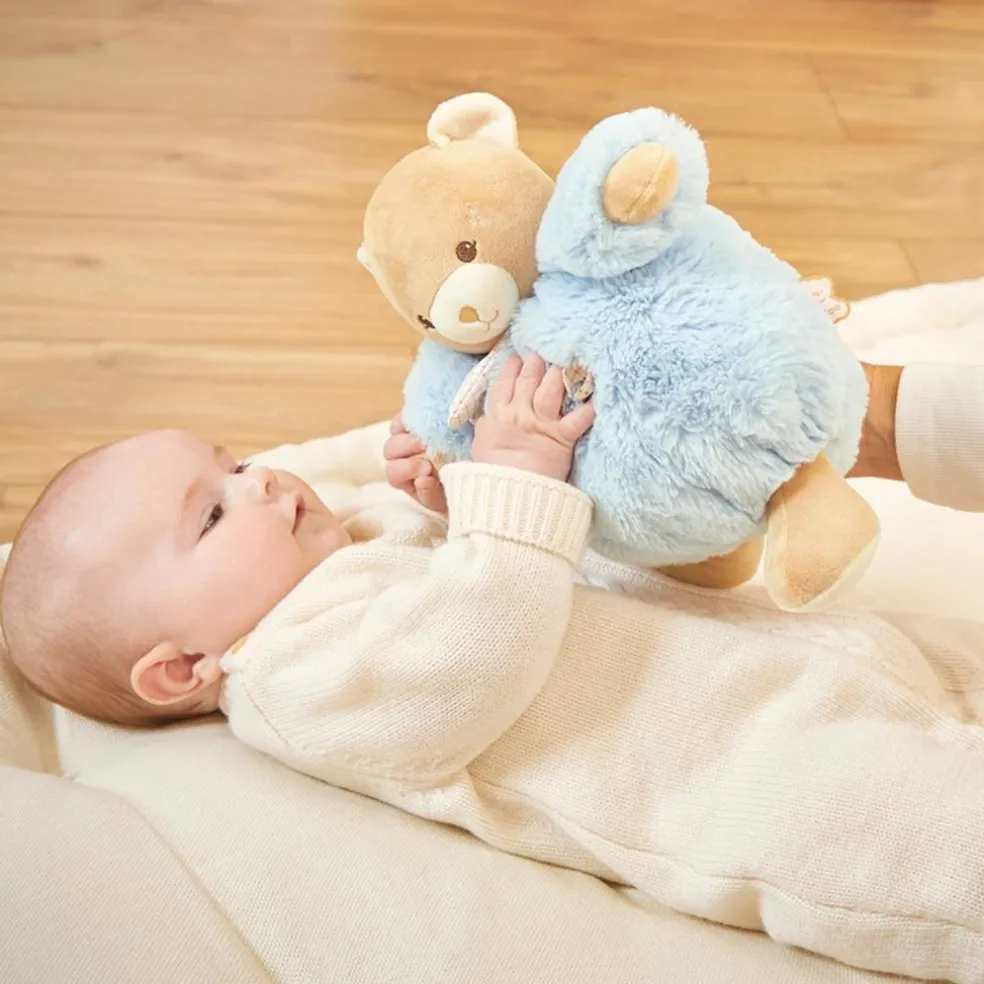 Peluche Patapouf Ours bleu (25 cm)