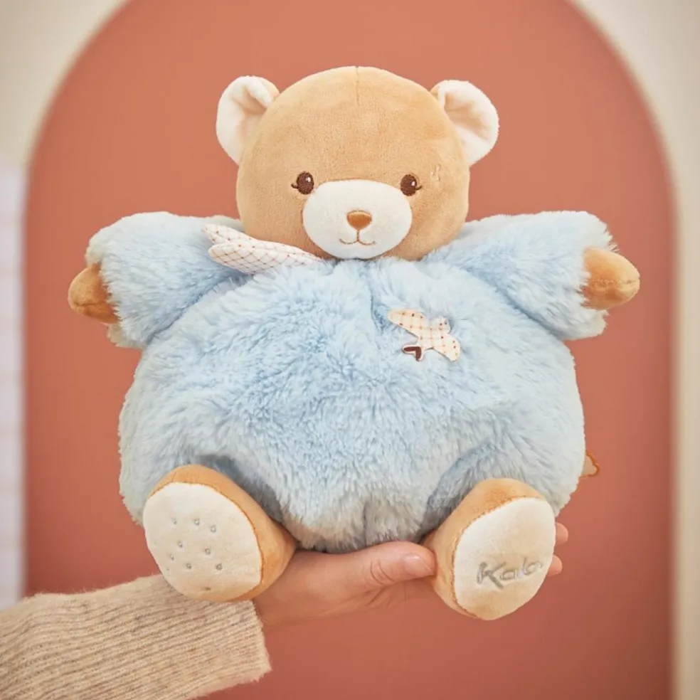 Peluche Patapouf Ours bleu (25 cm)