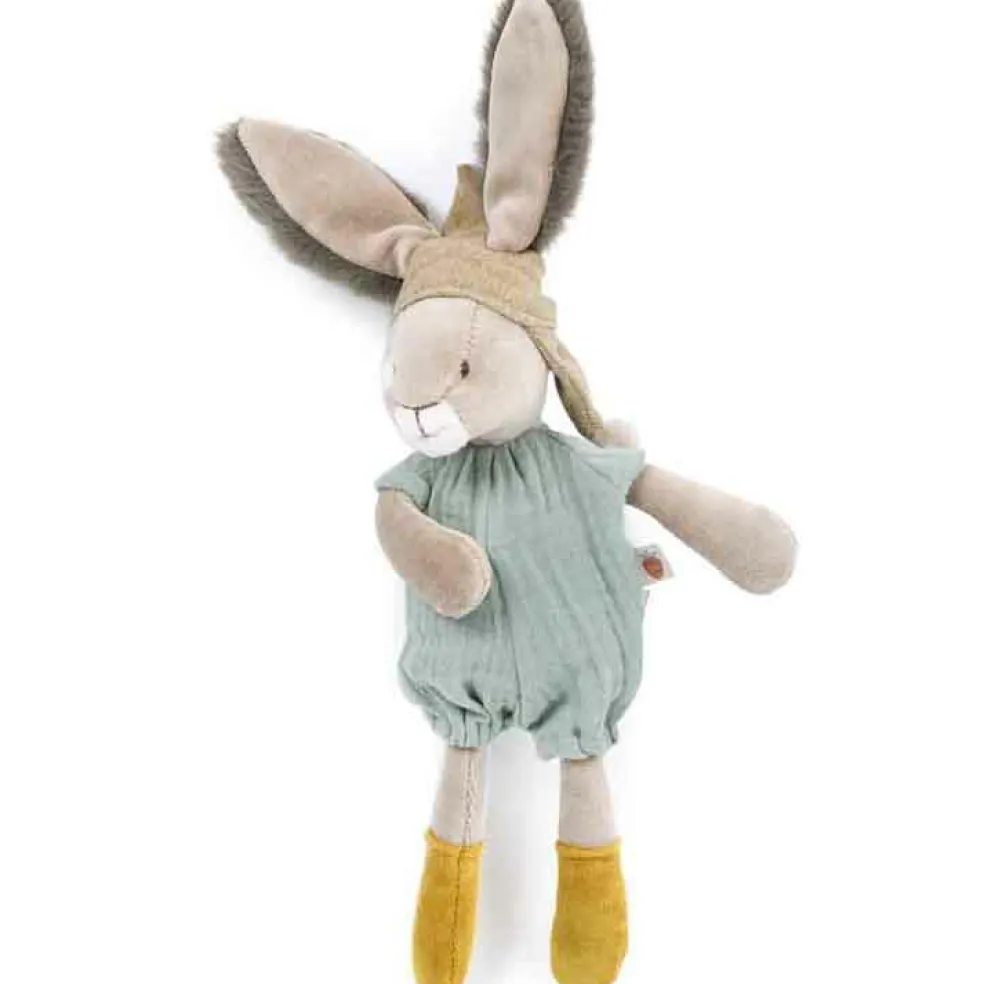 Peluche Petit lapin sauge Trois petits lapins (30 cm)