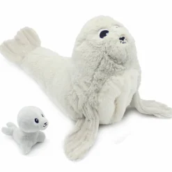 Peluche Ploufou maman et bébé Les Ptipotos (35 cm)