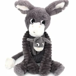 Peluche Poitou maman et bébé Les Ptipotos Gris (35 cm)