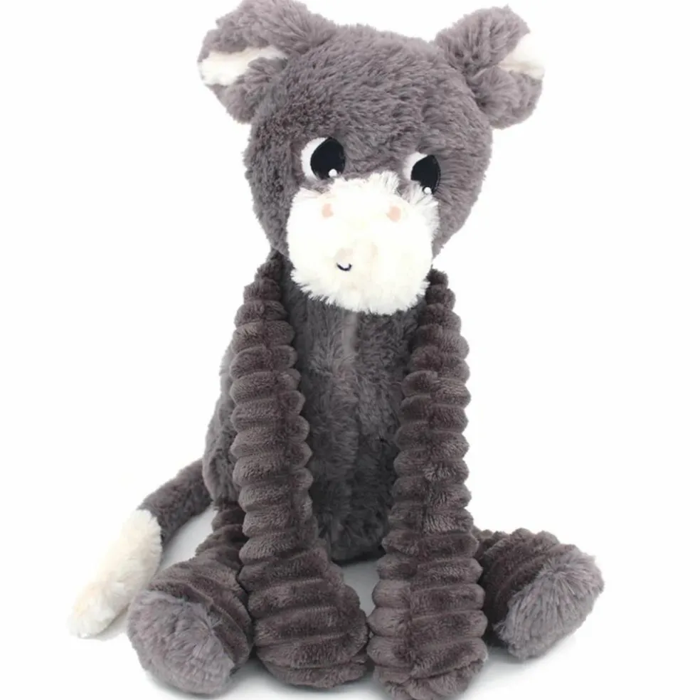 Peluche Poitou maman et bébé Les Ptipotos Gris (35 cm)