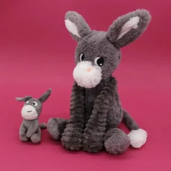 Peluche Poitou maman et bébé Les Ptipotos Gris (35 cm)