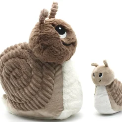 Peluche Speedou l'escargot maman et bébé brun (25 cm)