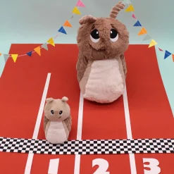 Peluche Speedou l'escargot maman et bébé brun (25 cm)