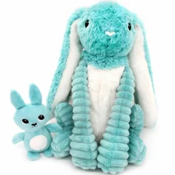 Peluche Toudou maman et bébé Les Ptipotos Aqua (25 cm)
