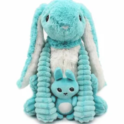 Peluche Toudou maman et bébé Les Ptipotos Aqua (25 cm)