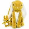 Peluche Toudou maman et bébé Les Ptipotos Moutarde (25 cm)