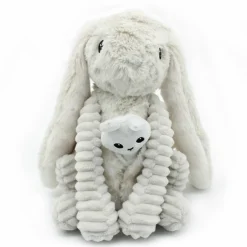 Peluche Toudou maman et bébé Les Ptipotos Gris clair (25 cm)