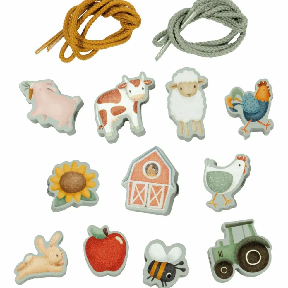 Perles en bois à lacer Little Farm