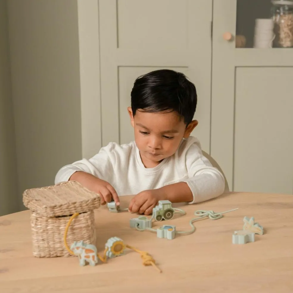 Perles en bois à lacer Little Farm