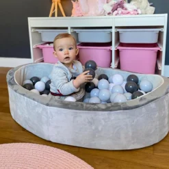 Piscine à balles grise