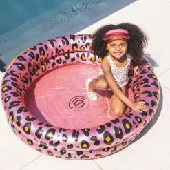 Piscine enfant Léopard rose et doré (100 cm)