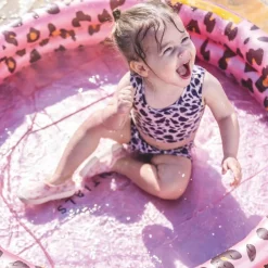 Piscine enfant Léopard rose et doré (100 cm)