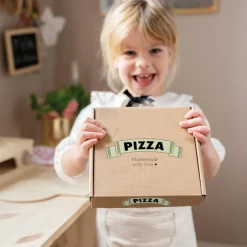 Pizza dessert en bois