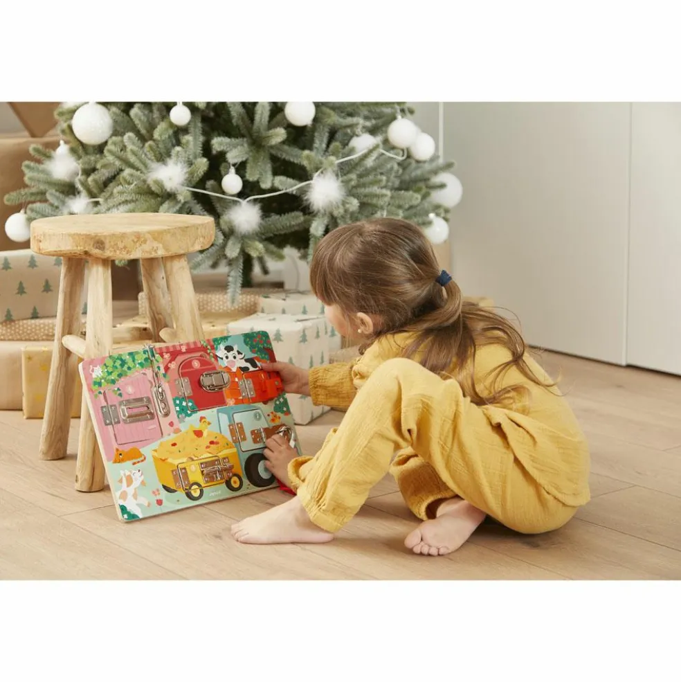 Planche à cadenas en bois La Ferme