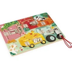 Planche à cadenas en bois La Ferme