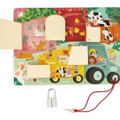 Planche à cadenas en bois La Ferme