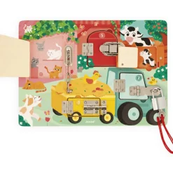 Planche à cadenas en bois La Ferme