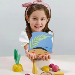 Planche à découper fruits tropicaux en bois