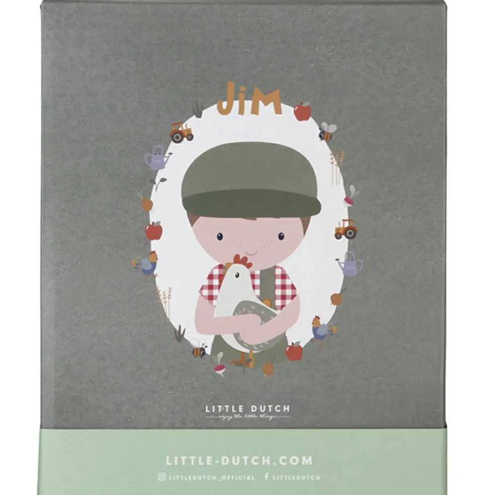 Poupée Jim ferme avec poule (35 cm)