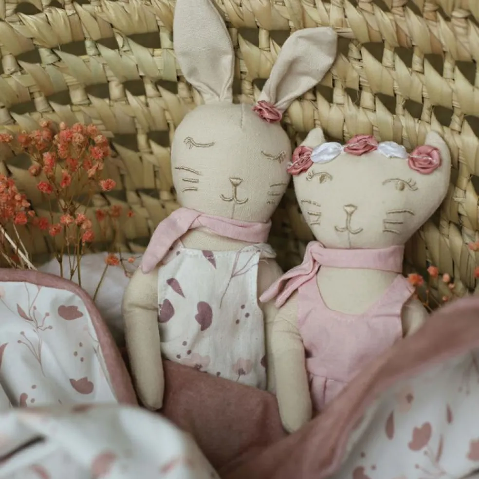 Poupée souple chat Rose (20 cm)