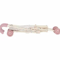 Poussette pour poupée en métal rose