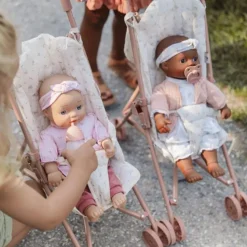 Poussette pour poupée en métal White Meadows