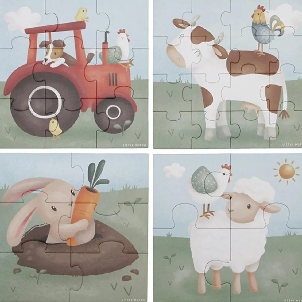 Puzzle 4 en 1 Little Farm