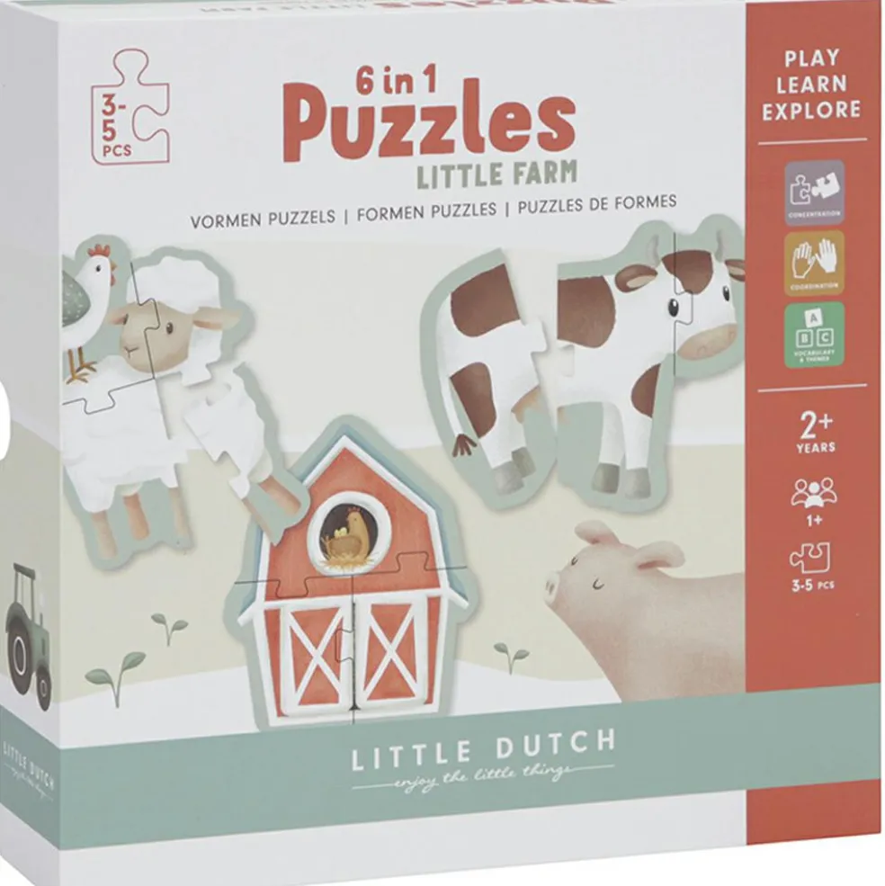 Puzzle 6 en 1 Little Farm