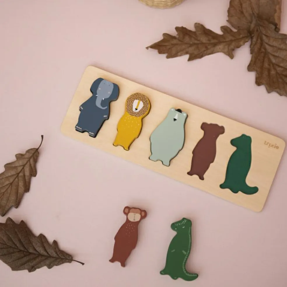 Puzzle à encastrement en bois Animaux
