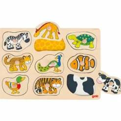 Puzzle à encastrer avec images cachées