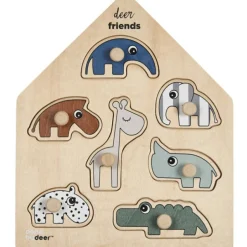 Puzzle à encastrer en bois Deer Friends (7 pièces)