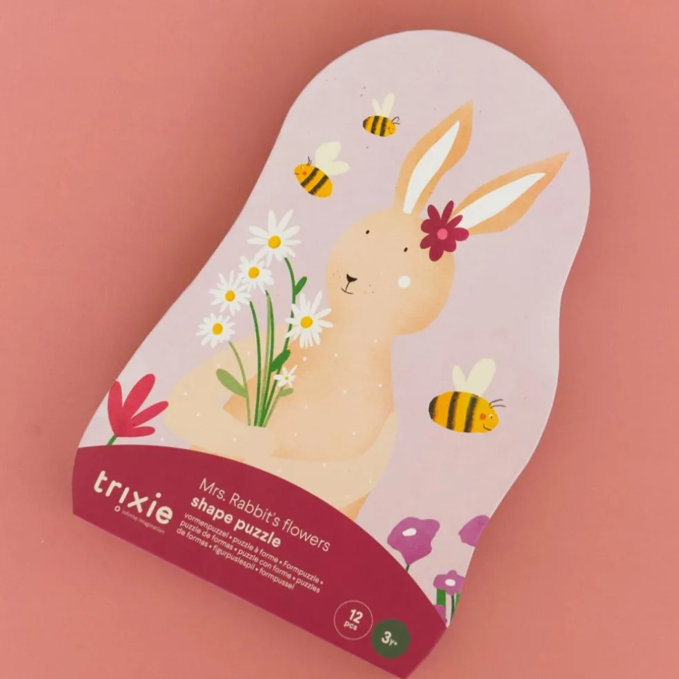 Puzzle à forme les fleurs de Mrs. Rabbit (12 pièces)