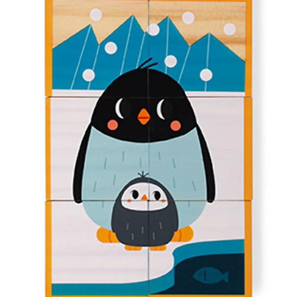 Puzzle cubes en bois Animaux WWF (6 cubes)