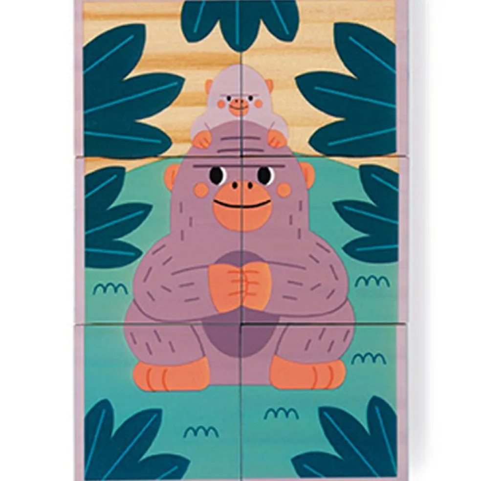 Puzzle cubes en bois Animaux WWF (6 cubes)