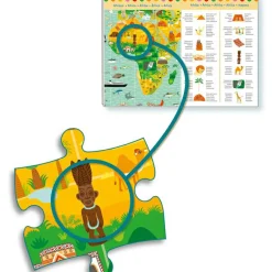 Puzzle d'observation avec livret Tour du monde (200 pièces)