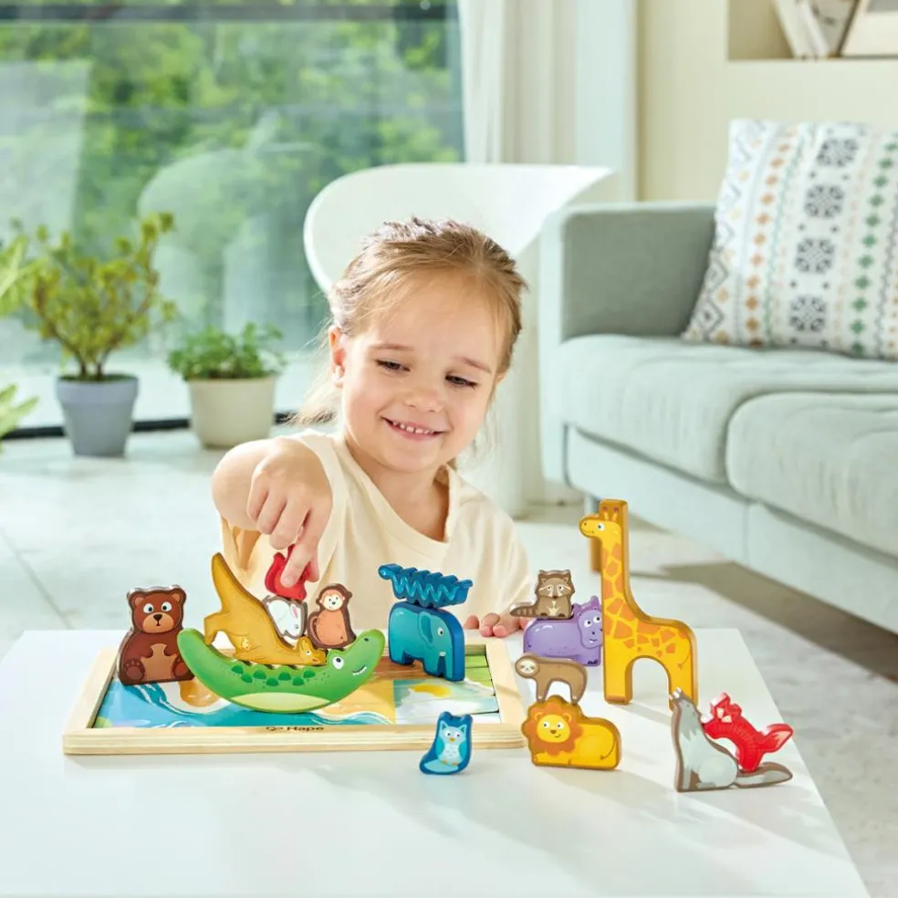 Puzzle en bois animaux du monde en 3D (16 pièces)