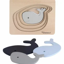 Puzzle en bois Baleine (6 pièces)