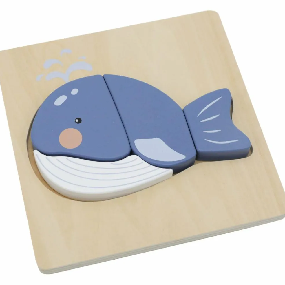 Puzzle en bois Baleine (4 pièces)