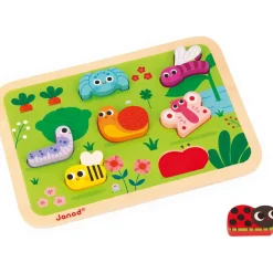 Puzzle en bois Chunky Le jardin (8 pièces)