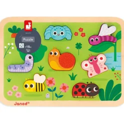 Puzzle en bois Chunky Le jardin (8 pièces)